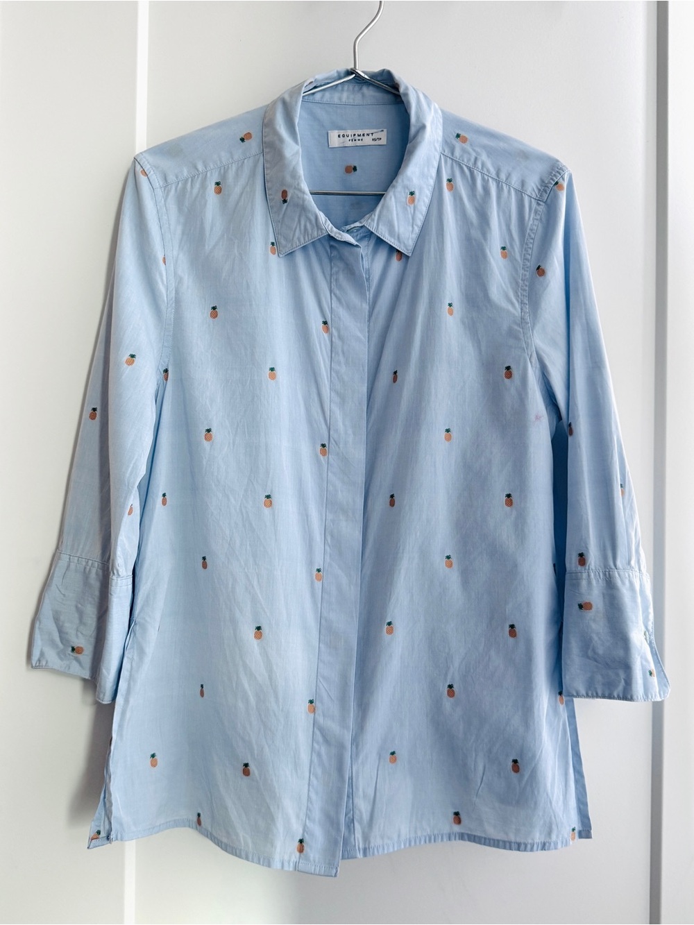EQUIPMENT Embroidered Pineapple Shirt